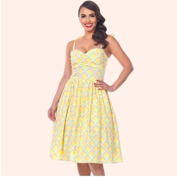 Bettie Page Dresses & Skirts - Deena Dress (Sunshine) by Bettie Page Size Small
